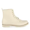 Bottines Rangers BEIGE Femme Motif Vernis Lacets