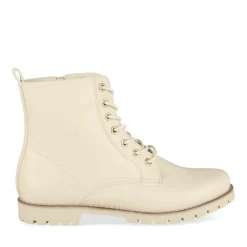 Bottines Rangers BEIGE Femme Motif Vernis Lacets