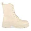 Bottines Rangers BEIGE Femme Motif Uni Lacets