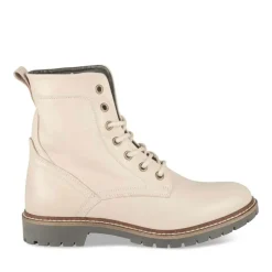Bottines Rangers BEIGE Femme CUIR Motif Uni Lacets