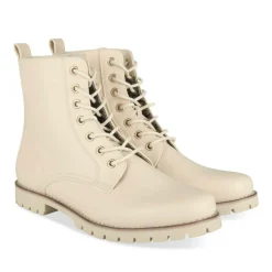 Bottines Rangers BEIGE Femme Motif Vernis Lacets