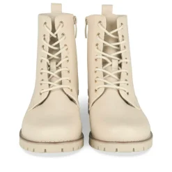 Bottines Rangers BEIGE Femme Motif Vernis Lacets