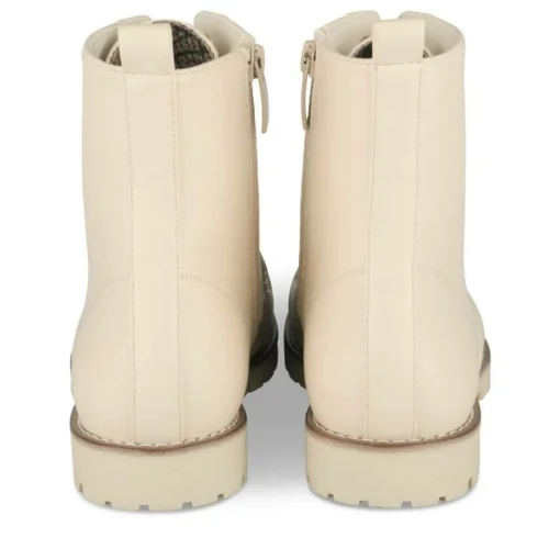 Bottines Rangers BEIGE Femme Motif Vernis Lacets