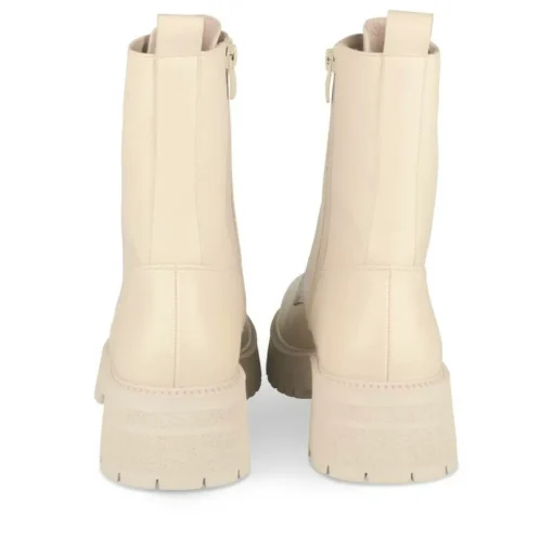 Bottines Rangers BEIGE Femme Motif Uni Lacets