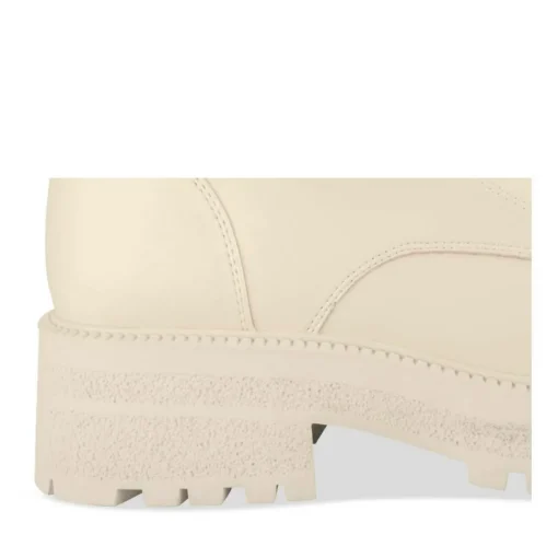 Bottines Rangers BEIGE Femme Motif Uni Lacets