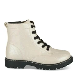 Bottines Rangers BEIGE Fille Motif Iridescent Lacets