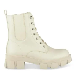 Bottines Rangers BEIGE Fille Motif Uni Lacets