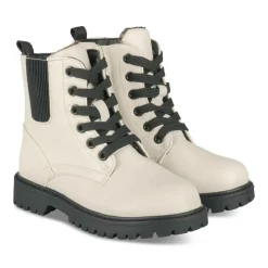 Bottines Rangers BEIGE Fille Motif Uni Lacets