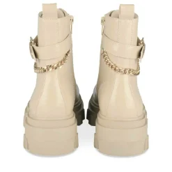 Bottines Rangers BEIGE Fille Motif Chaîne Lacets
