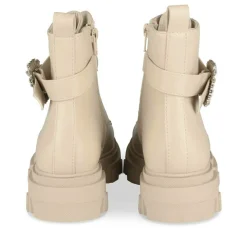 Bottines Rangers BEIGE Fille Motif Paillettes Lacets