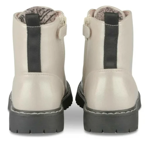 Bottines Rangers BEIGE Fille Motif Iridescent Lacets