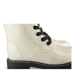 Bottines Rangers BEIGE Fille Motif Iridescent Lacets