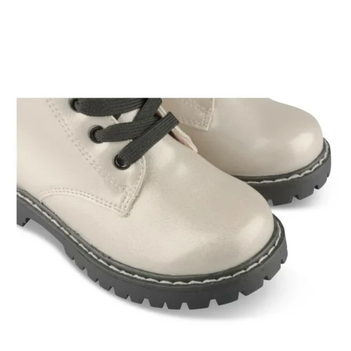 Bottines Rangers BEIGE Fille Motif Iridescent Lacets