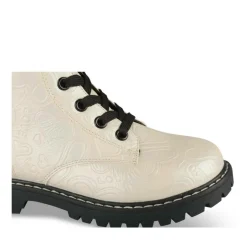 Bottines Rangers BEIGE Fille Motif Iridescent Lacets