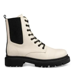 Bottines Rangers BLANC Femme Motif Uni Lacets