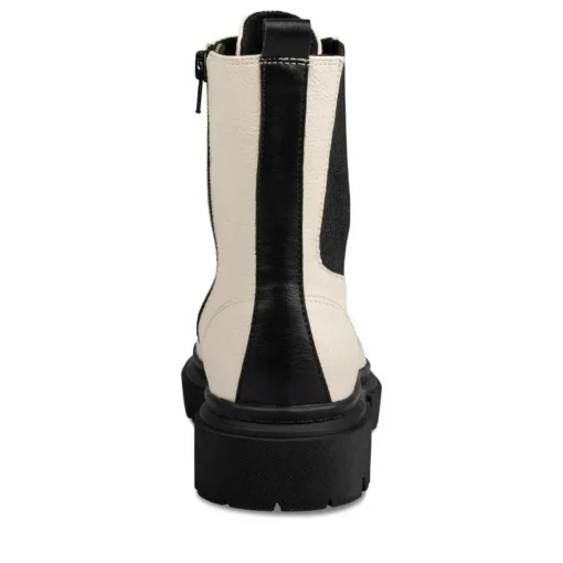 Bottines Rangers BLANC Femme Motif Uni Lacets