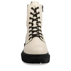 Bottines Rangers BLANC Femme Motif Uni Lacets