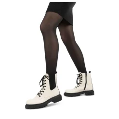 Bottines Rangers BLANC Femme Motif Uni Lacets