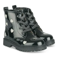 Bottines Rangers BLEU Fille Motif Vernis Lacets