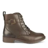 Bottines Rangers COGNAC Femme Motif Animal Lacets