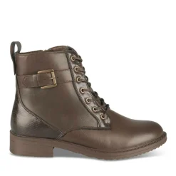 Bottines Rangers COGNAC Femme Motif Animal Lacets