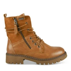 Bottines Rangers COGNAC Femme Motif Uni Lacets