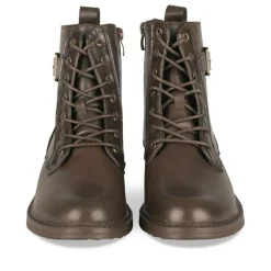 Bottines Rangers COGNAC Femme Motif Animal Lacets