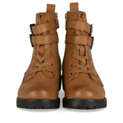 Bottines Rangers COGNAC Fille Motif Chaîne Lacets