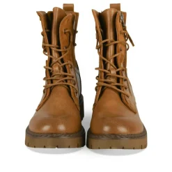 Bottines Rangers COGNAC Femme Motif Uni Lacets