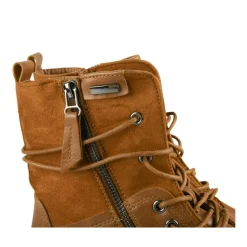 Bottines Rangers COGNAC Femme Motif Uni Lacets