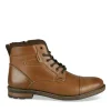 Bottines Rangers COGNAC Homme CUIR Motif Uni Lacets