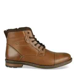 Bottines Rangers COGNAC Homme CUIR Motif Uni Lacets