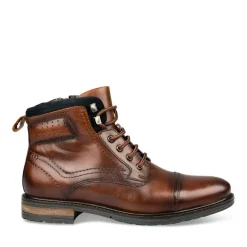 Bottines Rangers COGNAC Homme CUIR Motif Uni Lacets