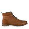 Bottines Rangers COGNAC Homme CUIR Motif Uni Lacets