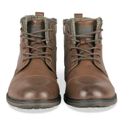 Bottines Rangers COGNAC Homme Motif Uni Lacets
