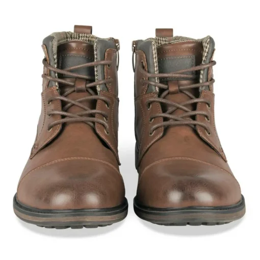 Bottines Rangers COGNAC Homme Motif Uni Lacets