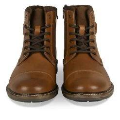 Bottines Rangers COGNAC Homme CUIR Motif Uni Lacets