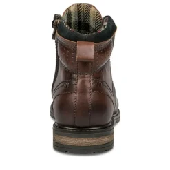 Bottines Rangers COGNAC Homme CUIR Motif Uni Lacets