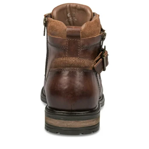 Bottines Rangers COGNAC Homme CUIR Motif Uni Lacets