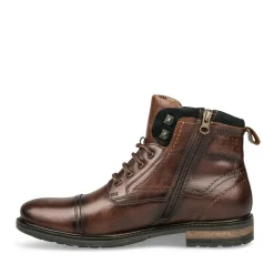 Bottines Rangers COGNAC Homme CUIR Motif Uni Lacets