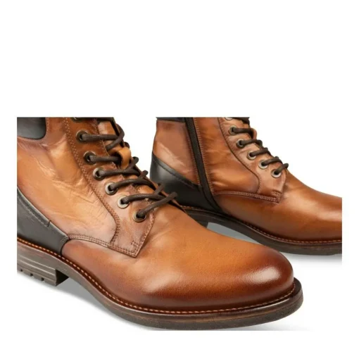 Bottines Rangers COGNAC Homme CUIR Lacets