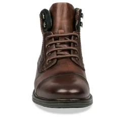Bottines Rangers COGNAC Homme CUIR Motif Uni Lacets