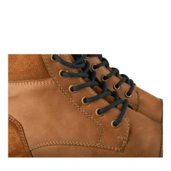 Bottines Rangers COGNAC Homme CUIR Motif Uni Lacets