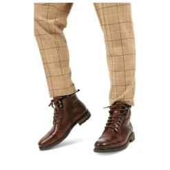 Bottines Rangers COGNAC Homme CUIR Motif Uni Lacets