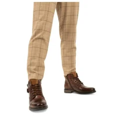 Bottines Rangers COGNAC Homme CUIR Motif Uni Lacets