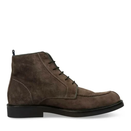 Bottines Rangers GRIS Homme CUIR Lacets
