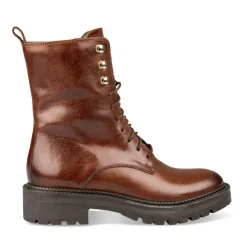 Bottines Rangers MARRON Femme CUIR Motif Uni Fermeture éclair