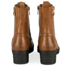 Bottines Rangers MARRON Fille Motif Uni Lacets