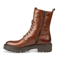 Bottines Rangers MARRON Femme CUIR Motif Uni Fermeture éclair