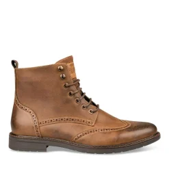 Bottines Rangers MARRON Homme Motif Uni Lacets